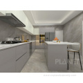 Modern design custom pvc two tone kitchen cabinet